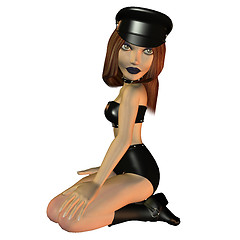 Image showing Bikergirl in Model Pose