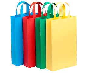 Image showing four color paper bags