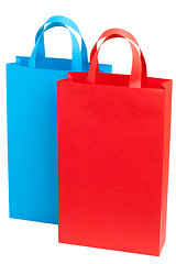 Image showing two blue and blue shopping bags