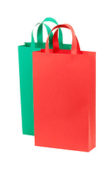 Image showing Red and green shopping bags