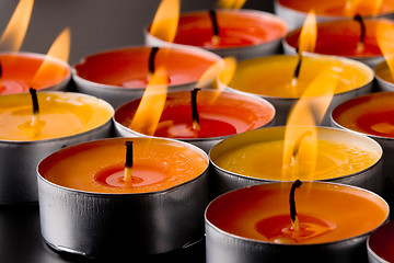 Image showing  flaming candles