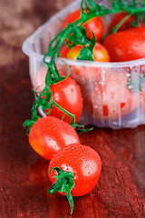 Image showing wet tomatoes