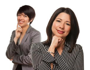 Image showing Attractive Multiethnic Mother and Daughter Portrait