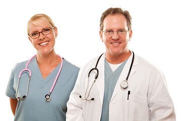 Image showing Smiling Male and Female Doctors or Nurses