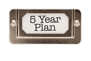 Image showing 5 Year Plan File Drawer Label