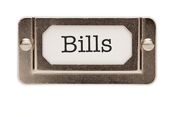 Image showing Bills File Drawer Label