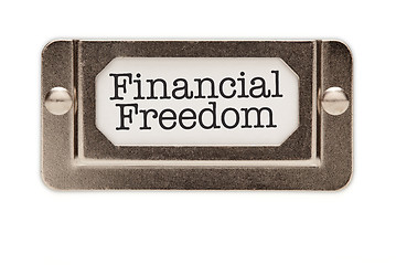 Image showing Financial Freedom File Drawer Label