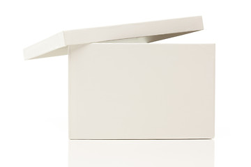 Image showing Blank White Box with Lid on White