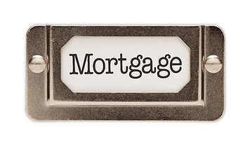 Image showing Mortgage File Drawer Label