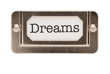 Image showing Dreams File Drawer Label