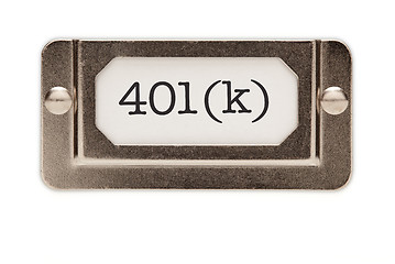 Image showing 401(k) File Drawer Label