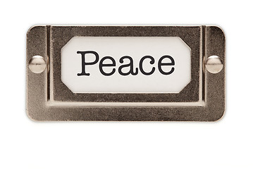 Image showing Peace File Drawer Label