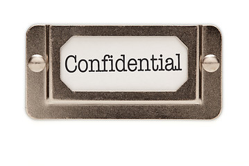 Image showing Confidential File Drawer Label