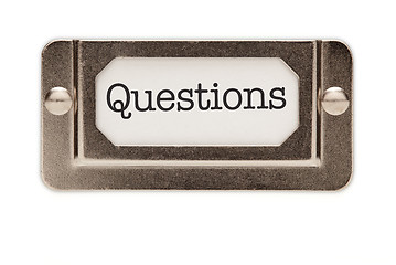 Image showing Questions File Drawer Label