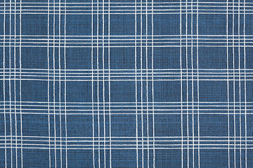 Image showing Cotton Blue and White Striped Background