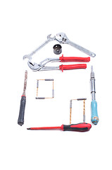Image showing Conceptual photo with building tools