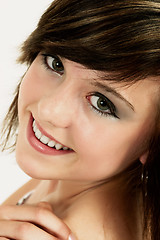 Image showing Fashion portrait of smiling beautiful young girl 