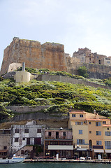 Image showing the citadel fortress medieval architecture bonifacio corsica