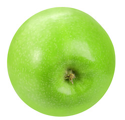 Image showing Single a green apple