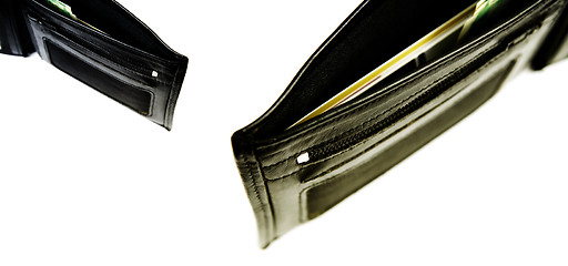 Image showing Black leather wallet