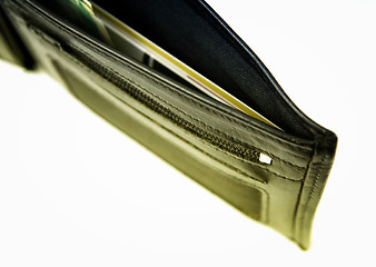 Image showing Black leather wallet