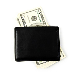 Image showing Black leather wallet