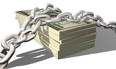 Image showing Money In Chains