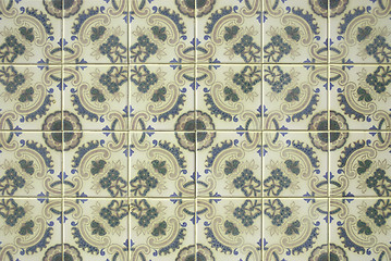 Image showing Traditional Portuguese glazed tiles