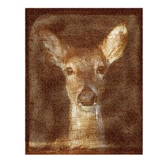 Image showing Grunge Textured Deer