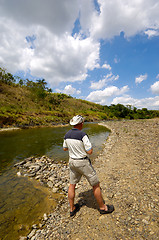 Image showing Man at river