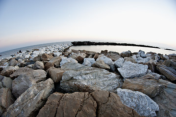 Image showing Rocks over the Sea, Pisa