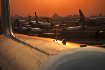 Image showing Sunset on the Airport, United States, April 2009