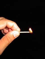 Image showing lighted match