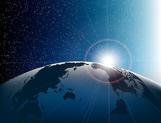 Image showing Space, Earth and stars