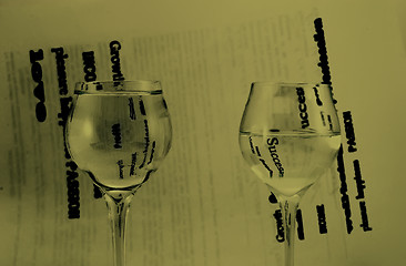 Image showing Two glasses with water