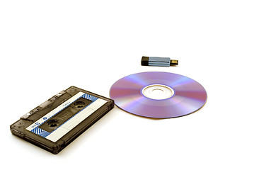 Image showing Disk, the cartridge and flash drive