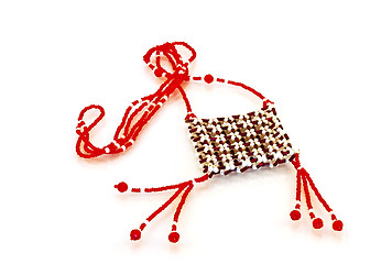 Image showing Bunch of red and bright beads