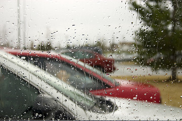 Image showing Rain Drops on the Windshield