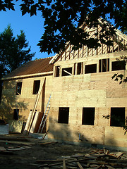 Image showing house under construction