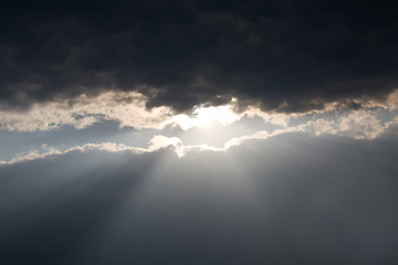 Image showing  	Sun beams