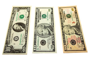 Image showing Evolution of ten dollars