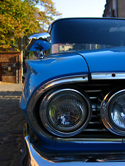 Image showing classic blue retro car