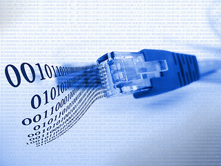 Image showing blue-toned ethernet cable