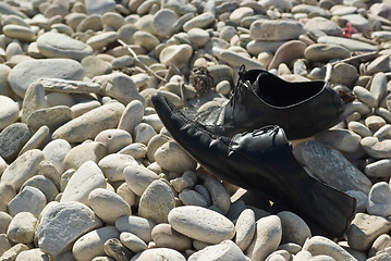 Image showing A pair of black shoes