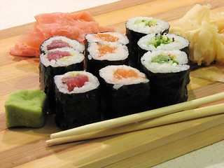 Image showing Sushi rolls