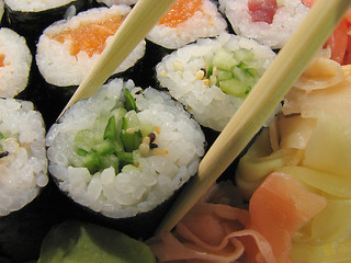 Image showing Sushi rolls