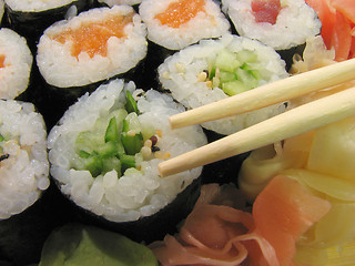 Image showing Sushi rolls