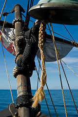 Image showing Sailing along Madeira coast