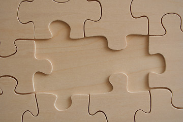 Image showing Wooden Jigsaw