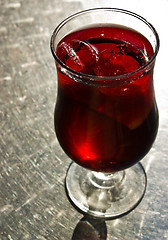 Image showing A glass of sangria